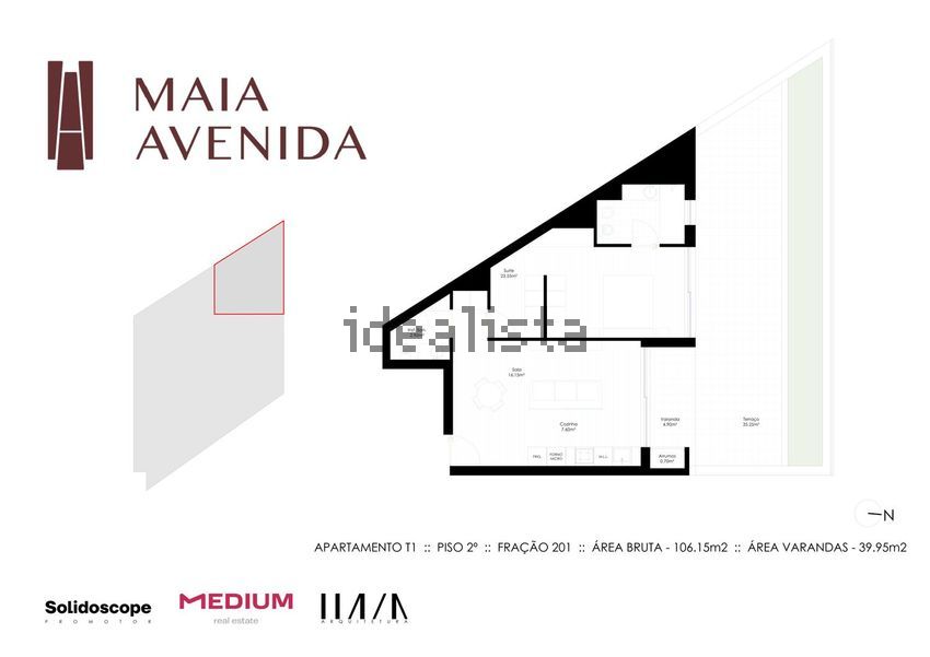 Apartamento T1 à venda em Cidade da Maia, Maia — foto 2