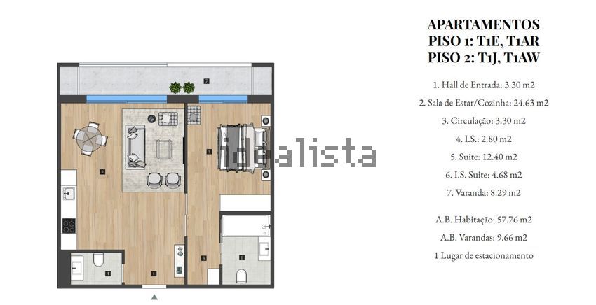 Apartamento T1 à venda em Pegões, Montijo — foto 2