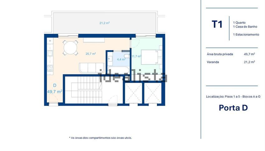 Apartamento T1 à venda em Vilar do Paraíso, Vila Nova de Gaia — foto 2