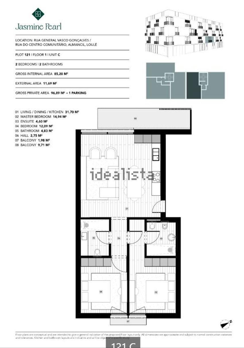 Apartamento T2 à venda em Almancil, Loulé — foto 21
