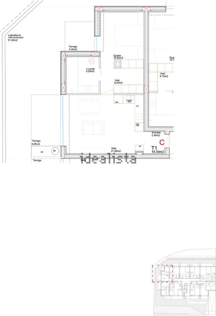 Apartamento T1 à venda em Nogueira, Fraião e Lamaçães, Braga — foto 2