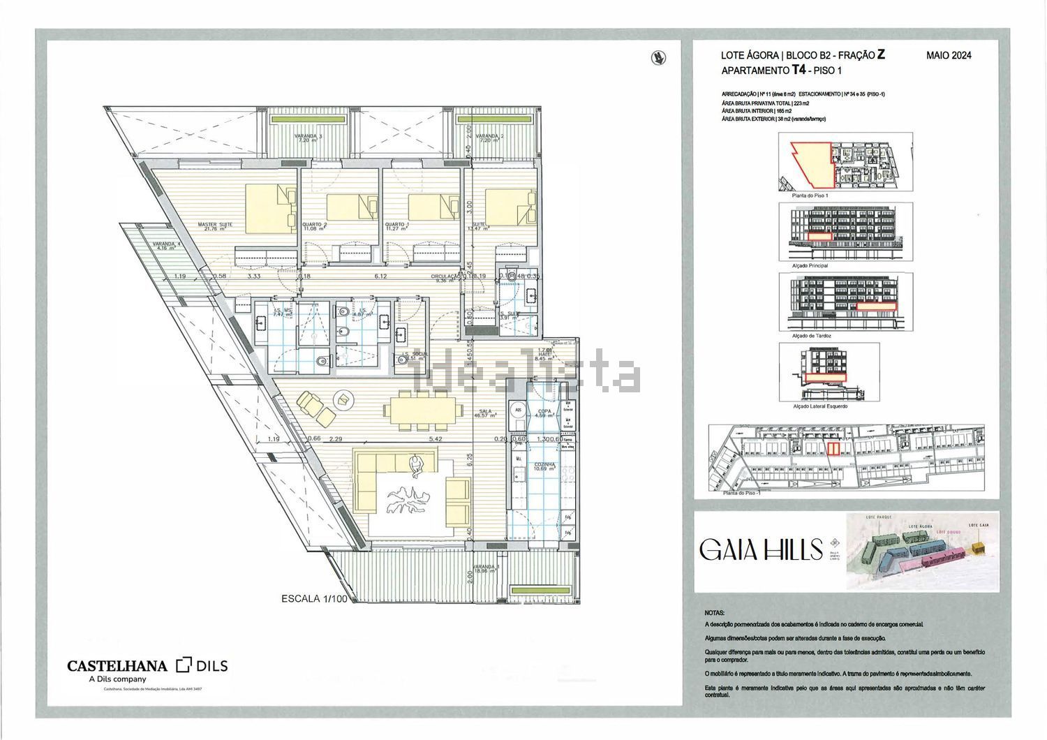 公寓 T4出售, Cais do Cavaco s/n - 平面图