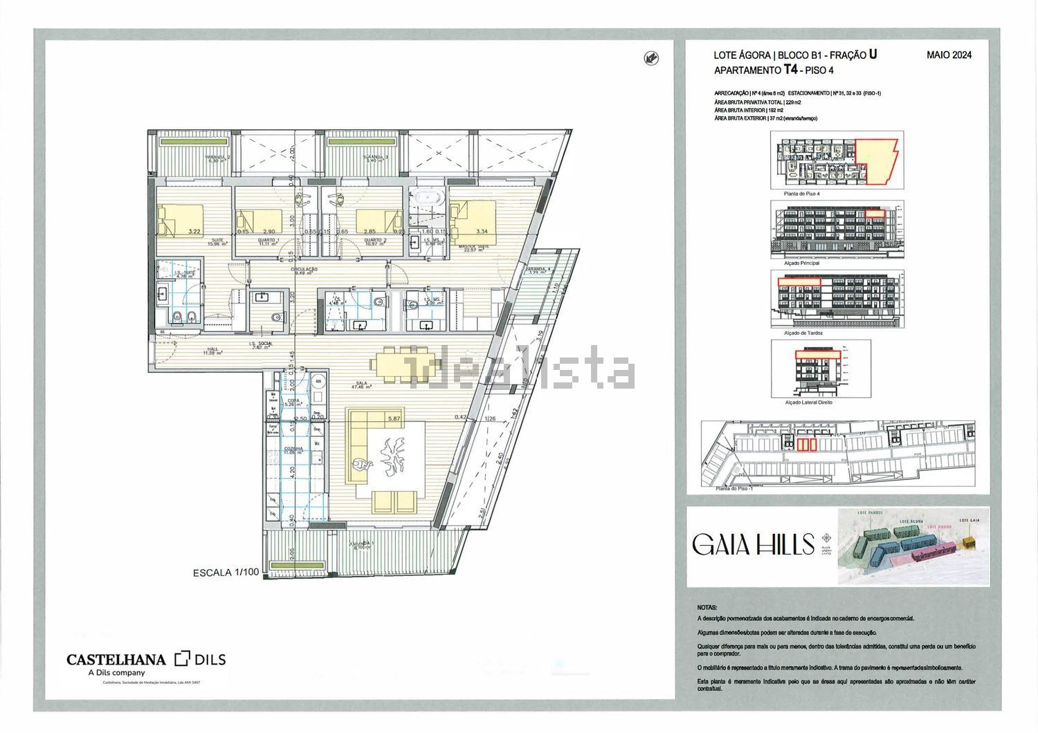 公寓 T4出售, Cais do Cavaco s/n - 平面图