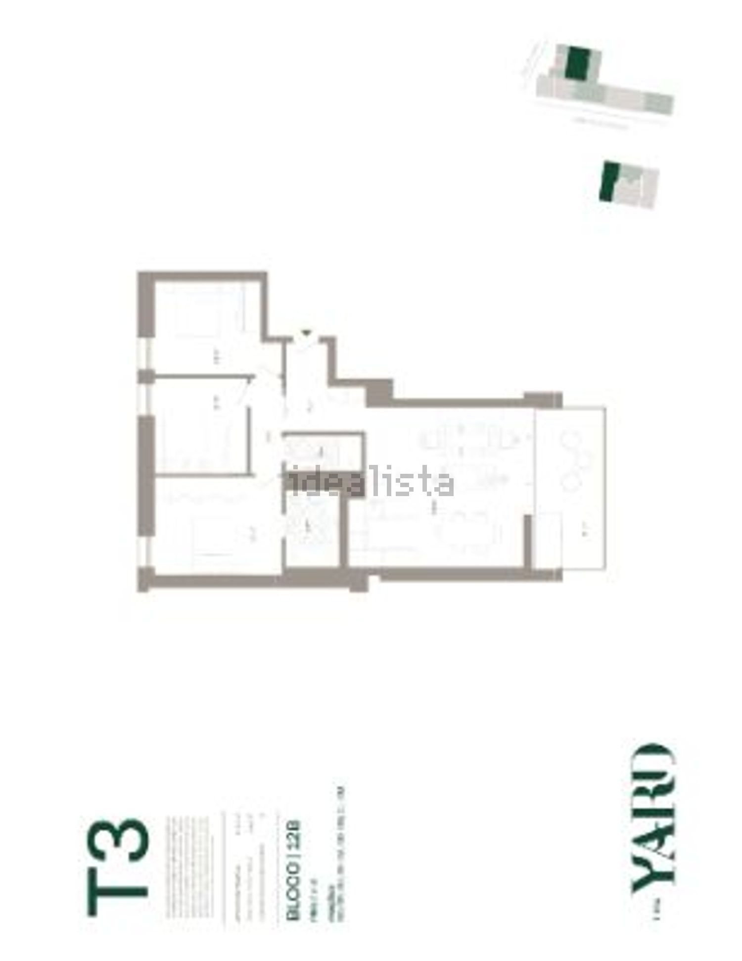 公寓 T3出售, rua de Chãs, 24 - 平面图