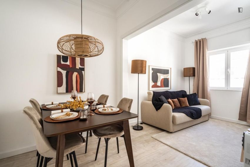 Imagem Sala de estar de apartamento t2 em Rua António Maria Baptista