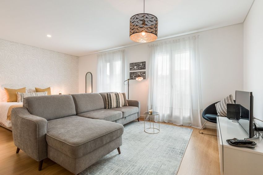 Imagem Sala de estar de apartamento t0 em Rua das Fontainhas, 153 -2º Esq