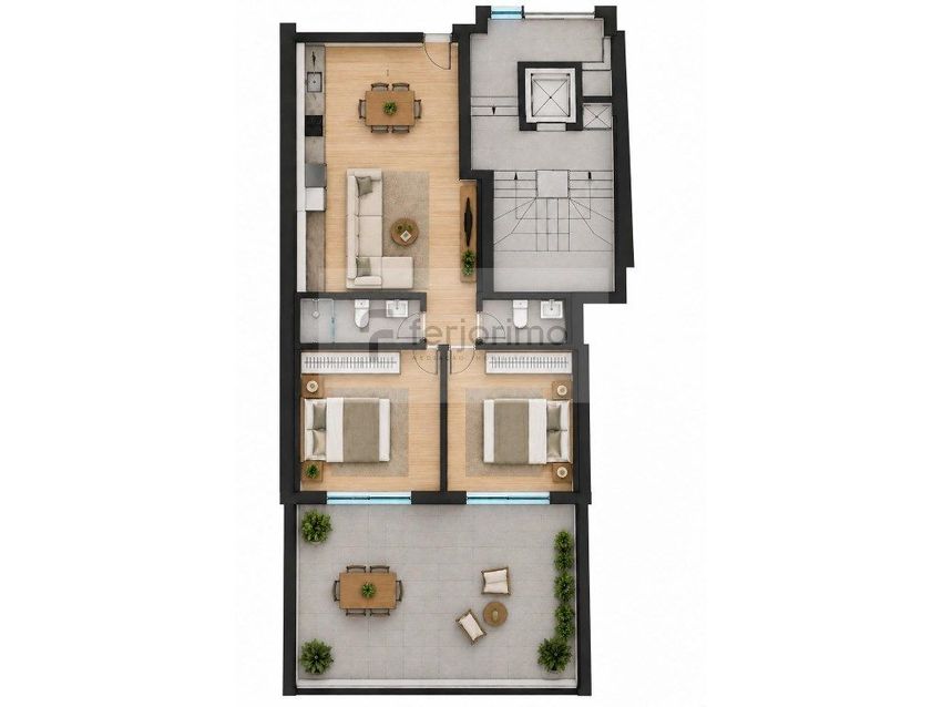Imagem Planta de apartamento t2 em Creixomil