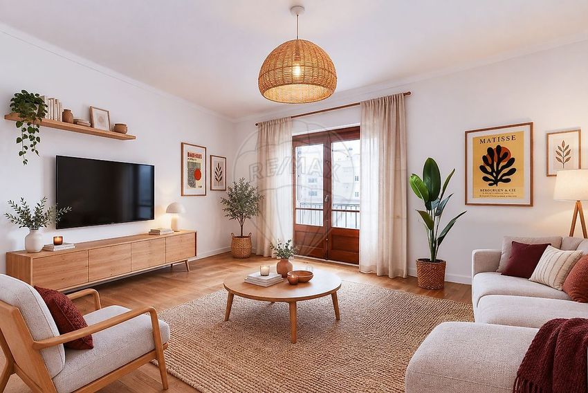 Imagem Sala de estar de apartamento t3 em Rua Coronel António Vaz Antunes
