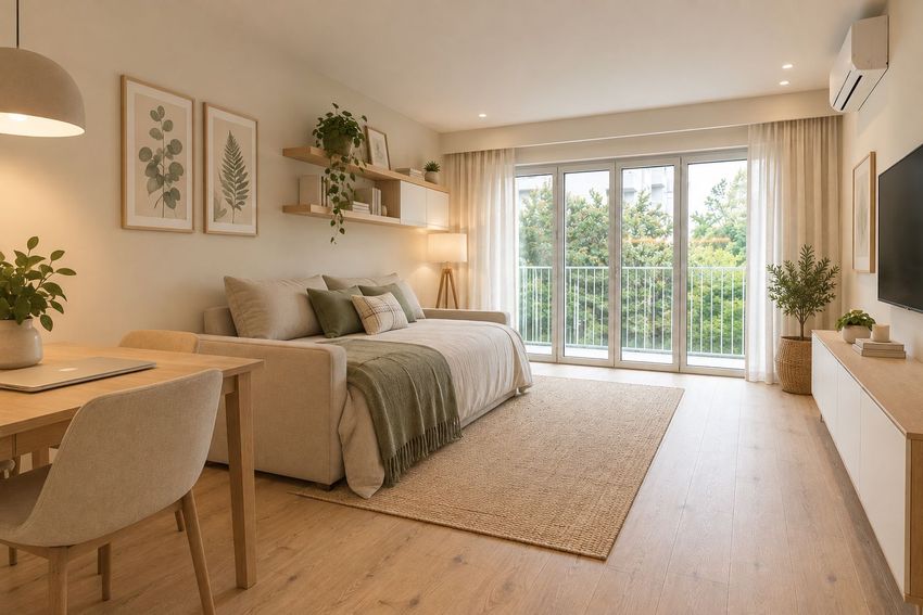 Imagem Sala de estar de apartamento t0 em Rua de Santos Pousada, 519