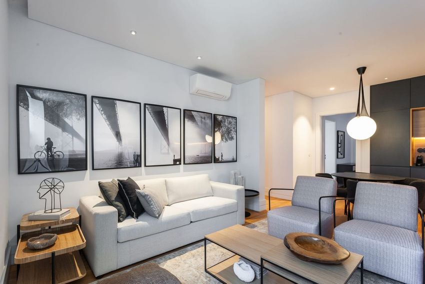 Imagem Sala de estar de apartamento t1 em Av. da Liberdade - Marquês de Pombal
