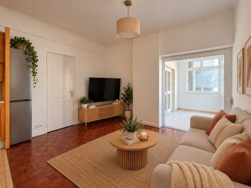 Imagem Sala de estar de apartamento t1 em Rua António Feliciano Castilho, 14
