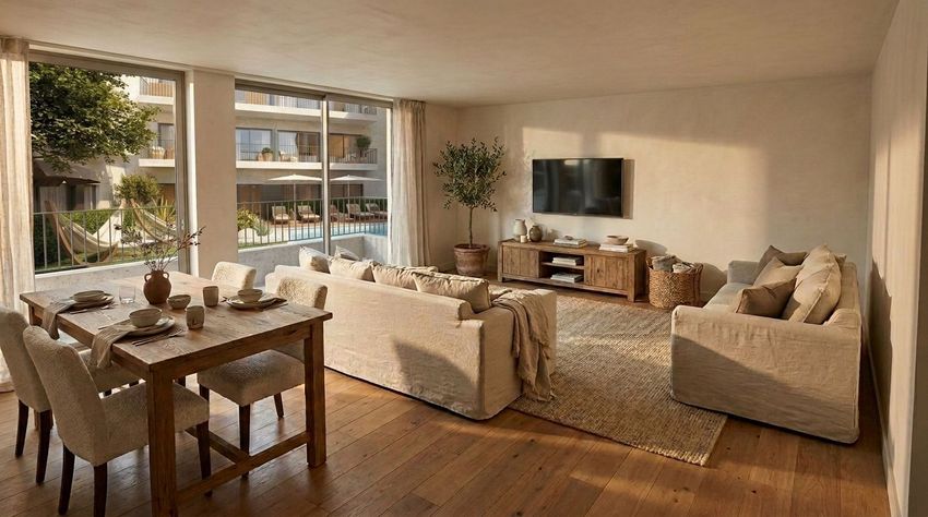 Imagem Sala de estar de apartamento t2 em Da Brasileira, 16