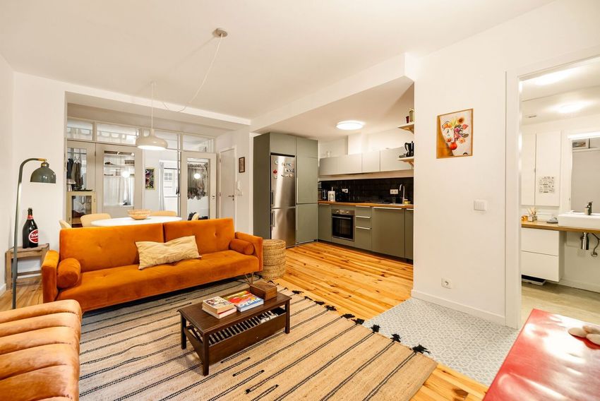 Imagem Sala de estar de apartamento t2 em Rua Cruz da Carreira