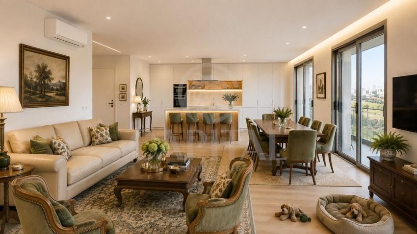Imagem Sala de estar de apartamento t3 em Rua Nicolau Breyner s/n