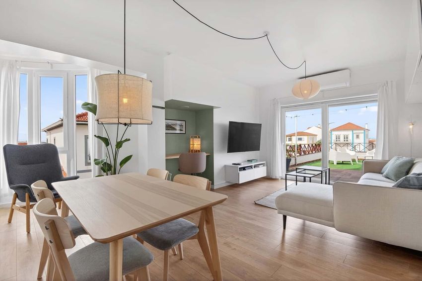 Imagem Sala de estar de apartamento t2 em Avenida do Mar, 97