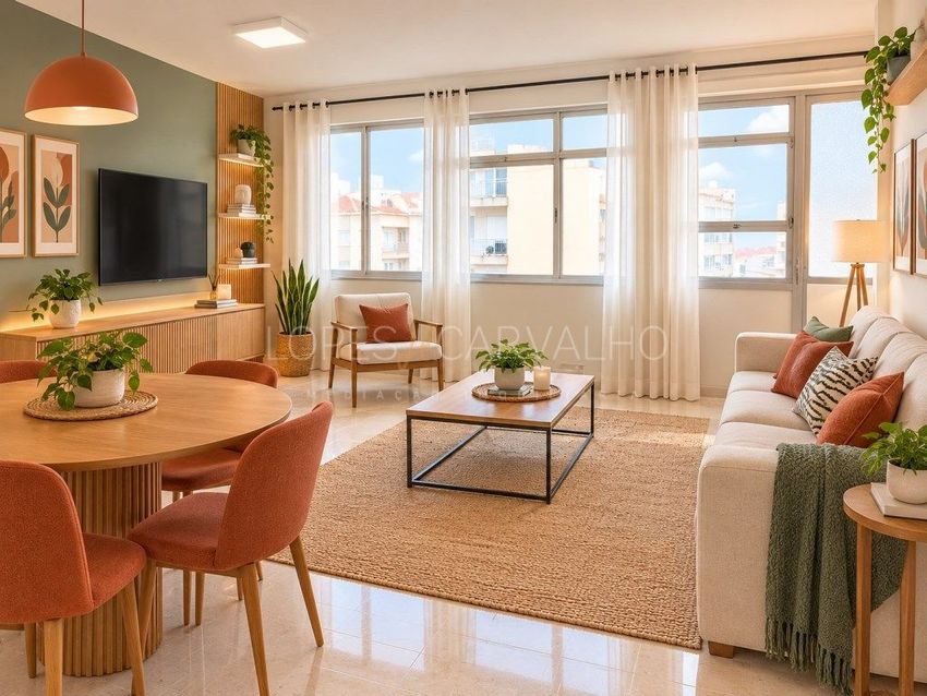 Imagem Sala de estar de apartamento t2 em Vila Franca de Xira