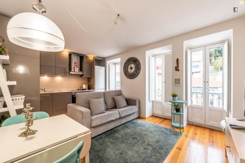 Imagem Sala de estar de apartamento t1 em Rua Angelina Vidal