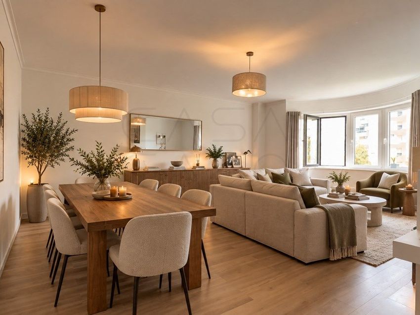 Imagem Sala de estar de apartamento t4 em Azeda - Jardins de Santiago