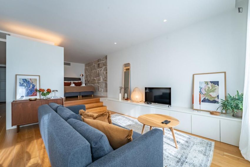Imagem Sala de estar de apartamento t0 em Rua Senhora das Dores