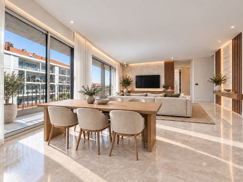 Imagem Sala de estar de apartamento t2 em Rua Condados, 35