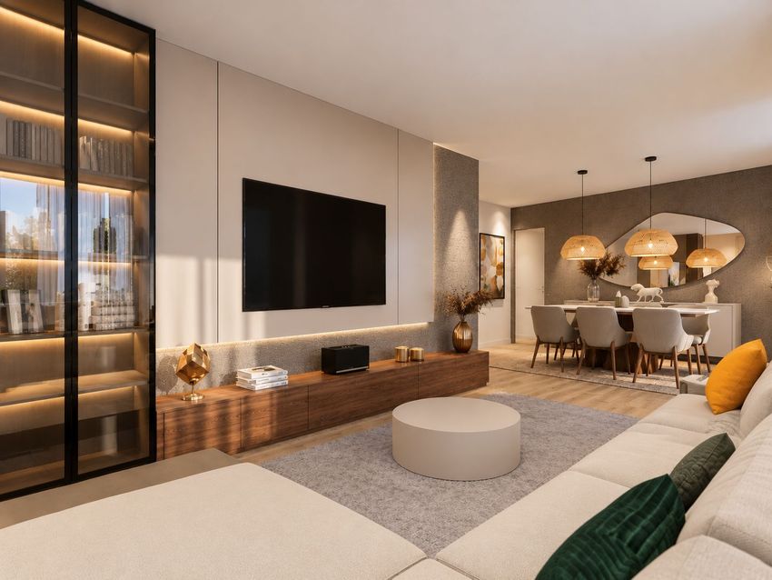 Imagem Sala de estar de apartamento t3 em Avenida Santos Graça