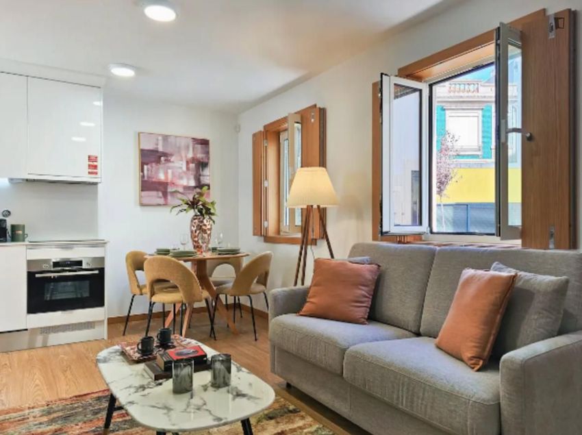 Imagem Sala de estar de apartamento t2 em Rua de Aníbal Cunha