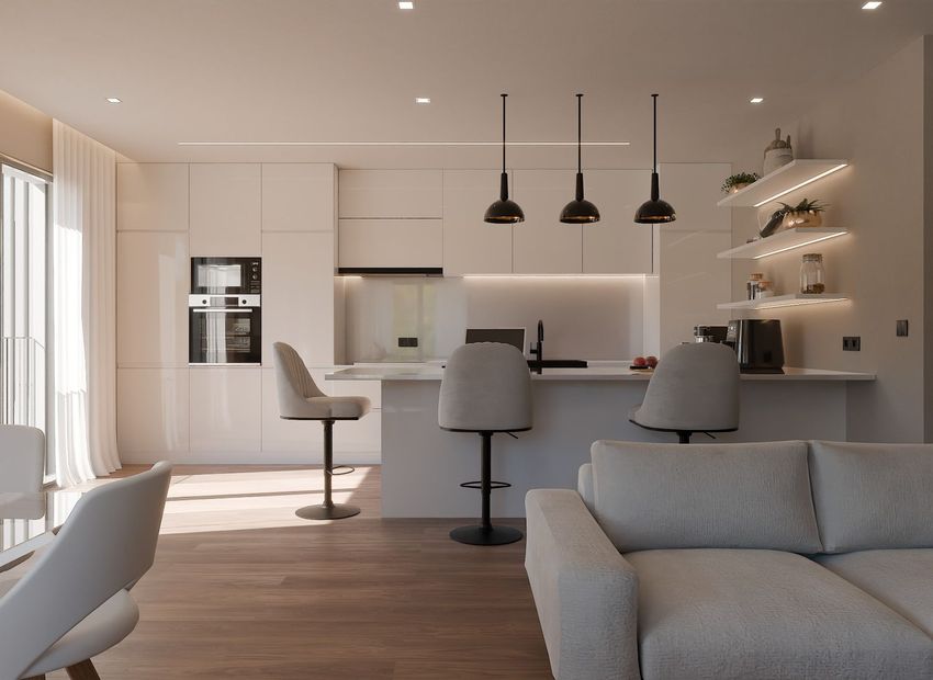 Imagem Sala de estar de apartamento t2 em Nossa Senhora de Fátima