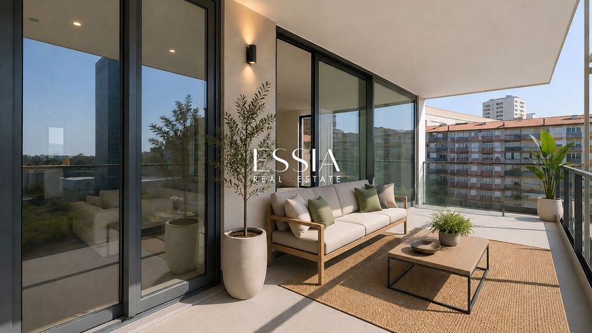 Imagem Sala de estar de apartamento t3 em Bessa - Foco