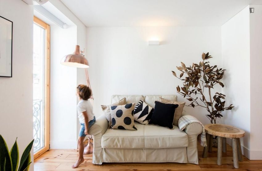 Imagem Sala de estar de apartamento t1 em Rua do Vale de Santo António