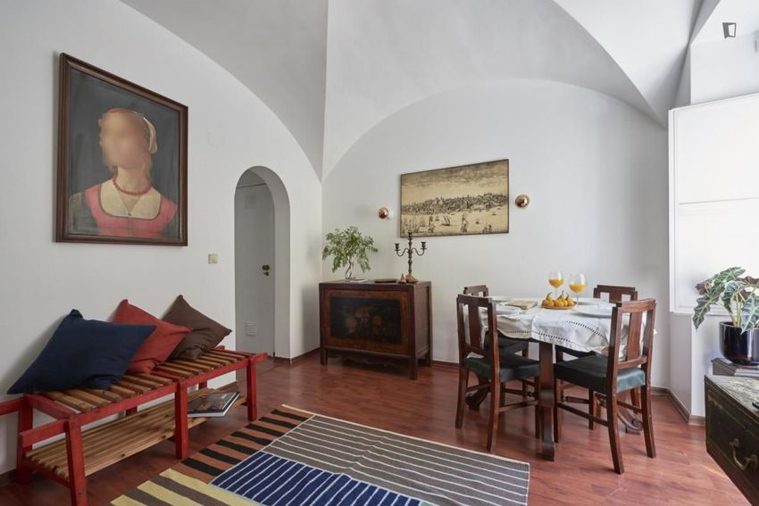 Imagem Sala de estar de apartamento t1 em Calçada da Patriarcal