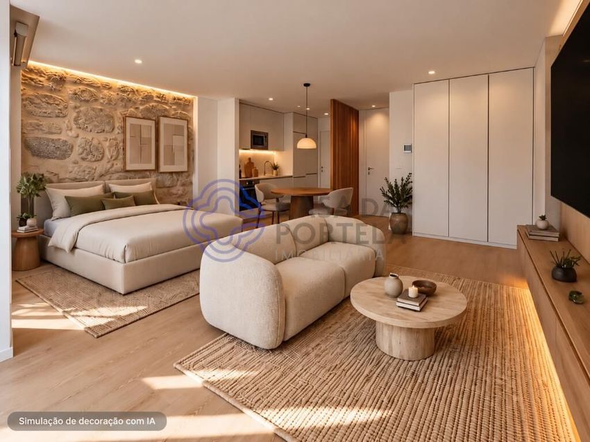 Imagem Sala de estar de apartamento t0 em Rua de Miraflor, 46