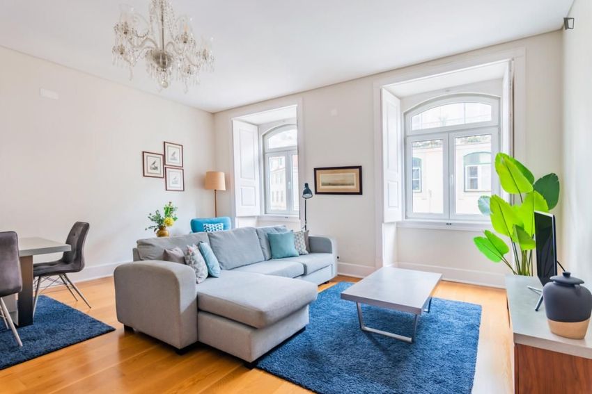 Imagem Sala de estar de apartamento t2 em Rua da Madalena