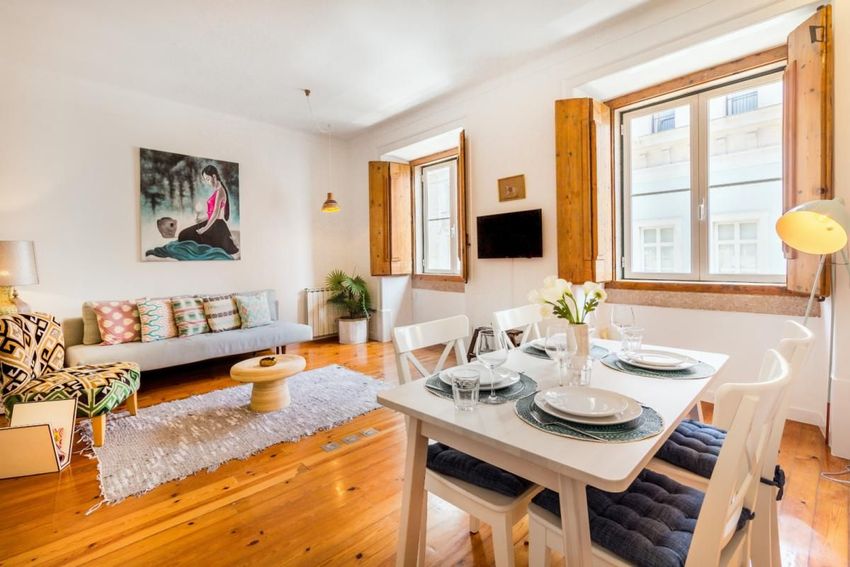 Imagem Sala de estar de apartamento t1 em Rua da Misericórdia