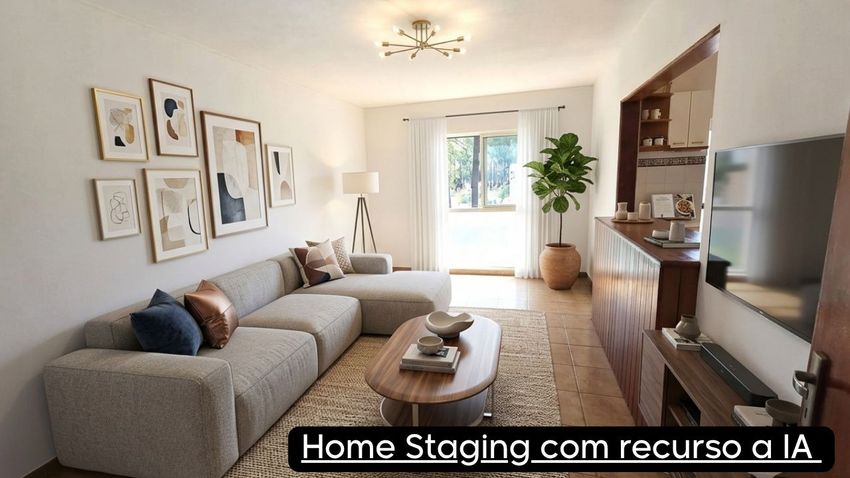 Imagem Sala de estar de apartamento t2 em Rua Poeta Calafate