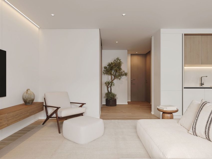 Imagem Sala de estar de apartamento t2 em Rua de Nove de Abril, 621
