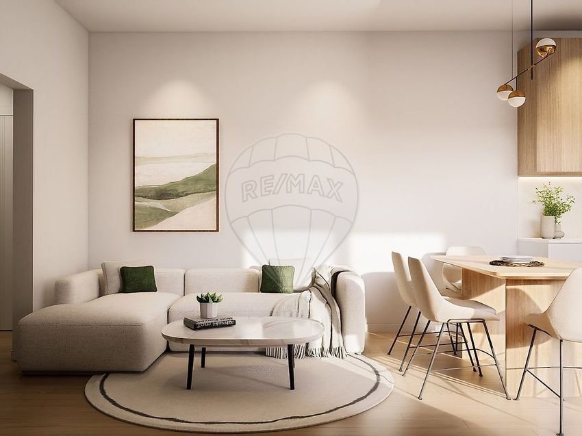 Imagem Sala de estar de apartamento t3 em Rua Heliodoro Salgado