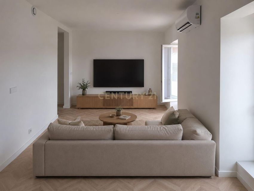 Imagem Sala de estar de apartamento t1 em Rua da Fonte do Pocinho, 3
