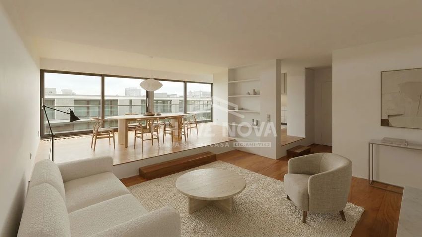 Imagem Sala de estar de apartamento t3 em Rua João Martins Branco, 120