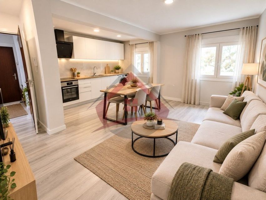 Imagem Sala de estar de apartamento t3 em Centro de Laranjeiro