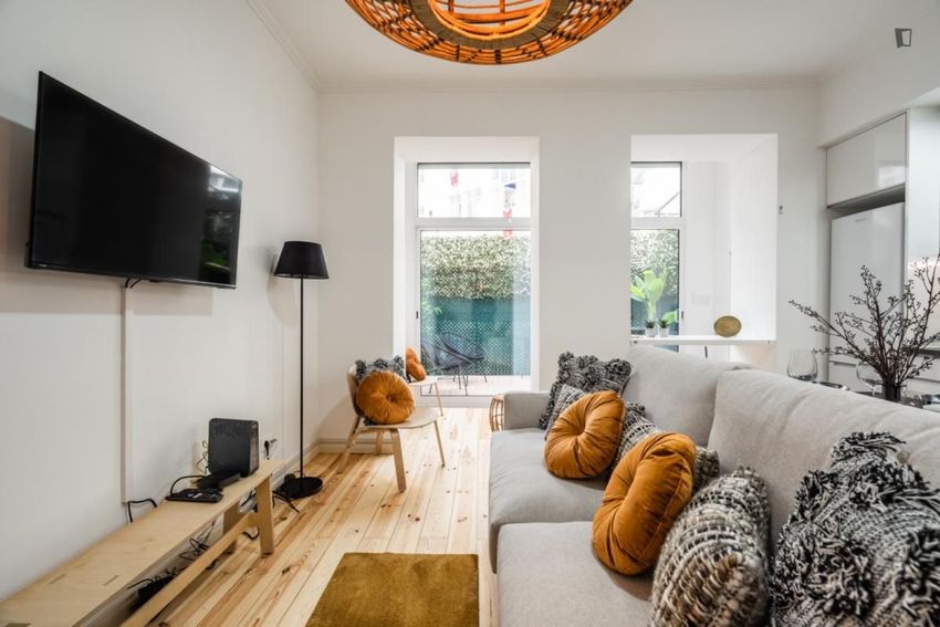 Imagem Sala de estar de apartamento t2 em Rua Morais Soares