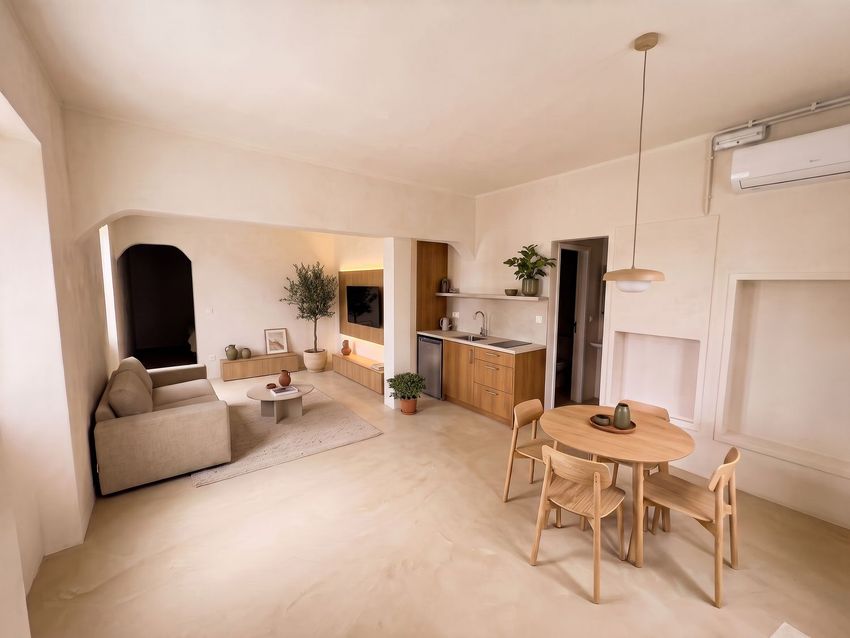 Imagem Sala de estar de apartamento t1 em Rua da Palmeira, 42
