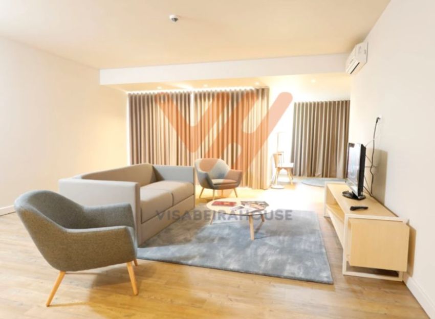 Imagem Sala de estar de apartamento t2 em Almaça