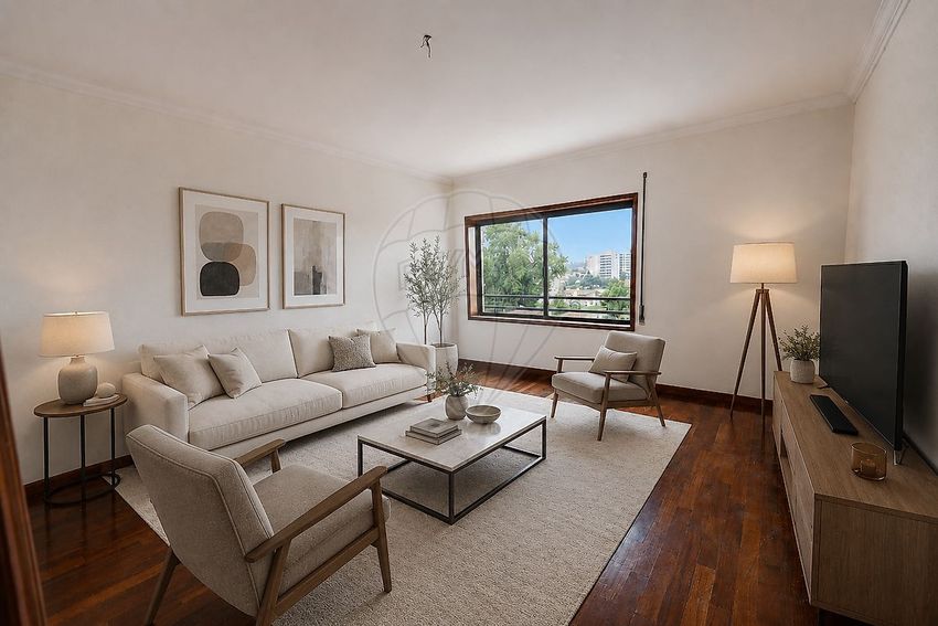Imagem Sala de estar de apartamento t3 em Avenida João de Deus