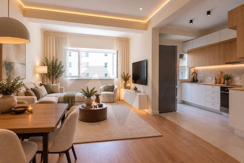 Imagem Sala de estar de apartamento t2 em Centro