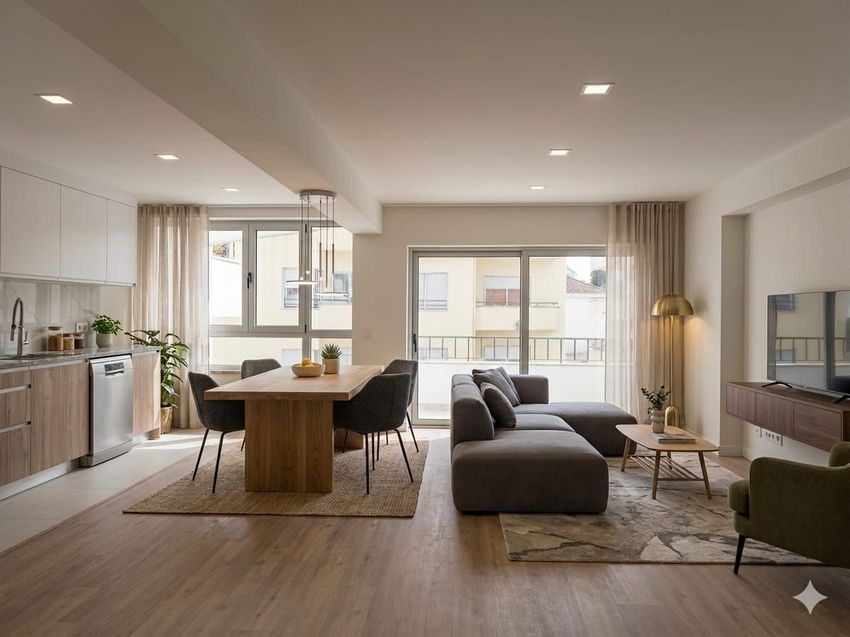 Imagem Sala de estar de apartamento t3 em Rua José Afonso