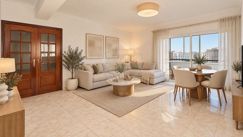 Imagem Sala de estar de apartamento t3 em Rua do Pé da Cruz