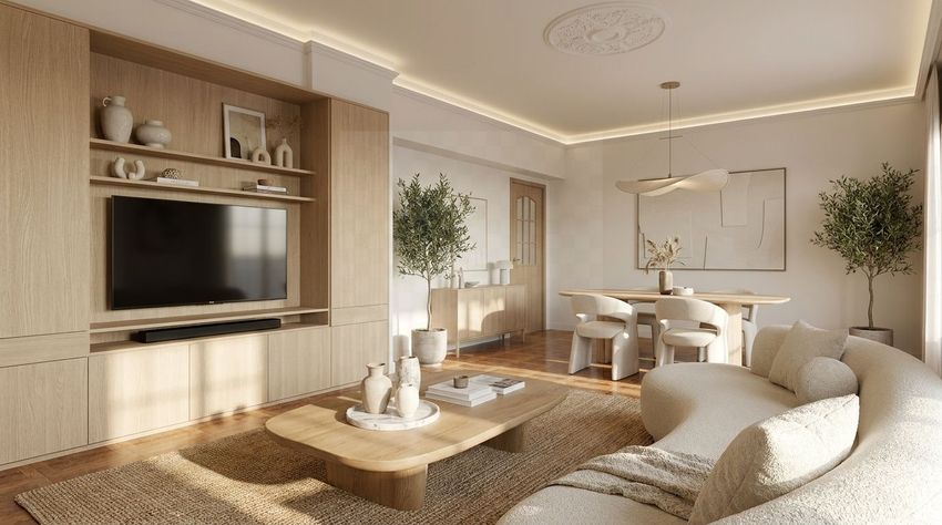 Imagem Sala de estar de apartamento t3 em Avenida Dom Dinis, 75