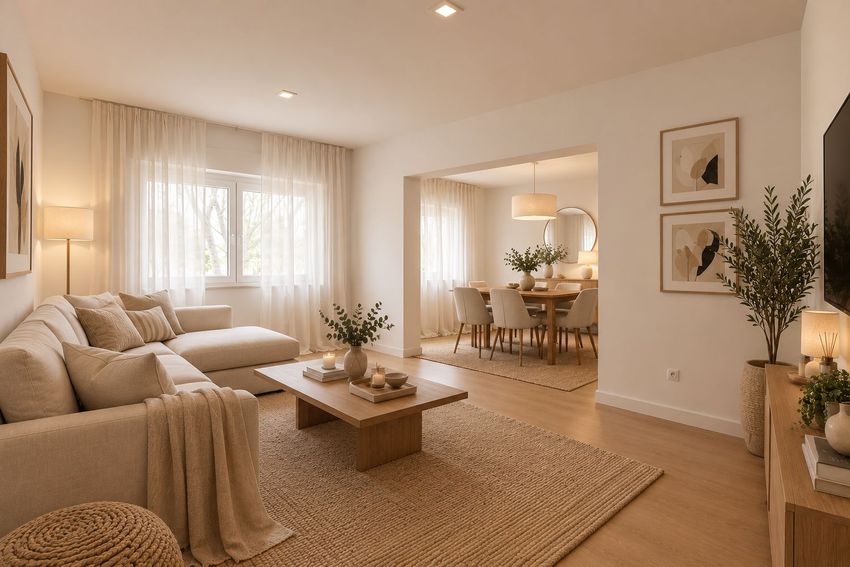 Imagem Sala de estar de apartamento t4 em Rua das Areias, 9