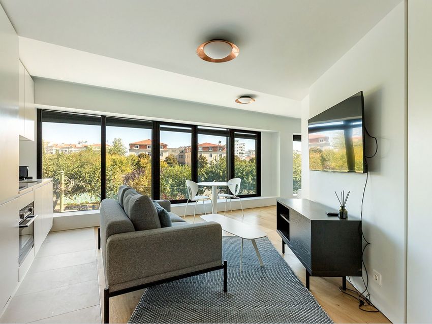 Imagem Sala de estar de apartamento t0 em Calçada dos Mestres - Calçada da Quintinha 