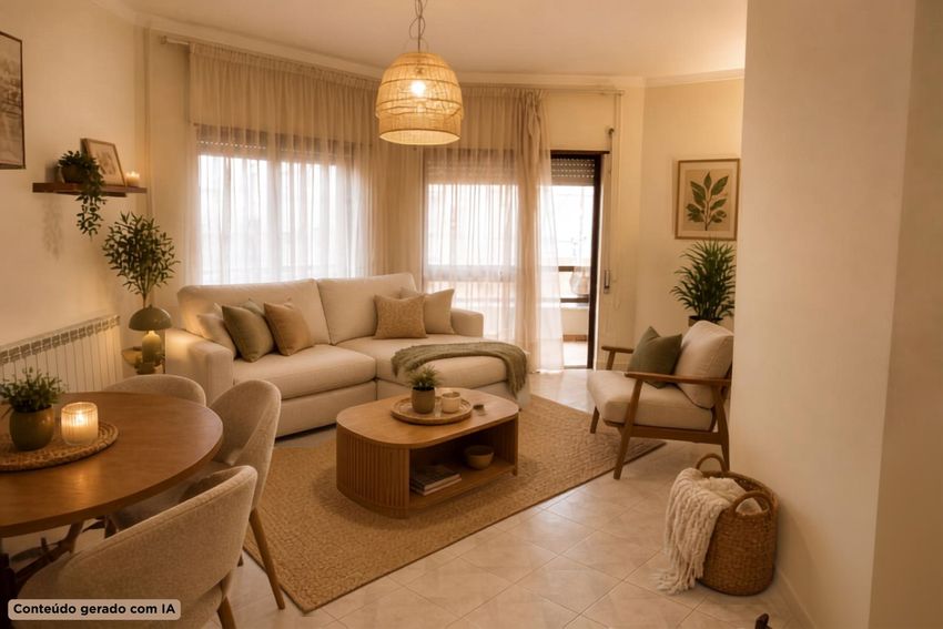 Imagem Sala de estar de apartamento t2 em Rua Nossa Senhora das Vitórias, 13